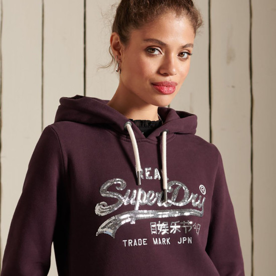 Superdry Γυναικείο φούτερ Vintage Logo Boho Sparkle Hoodie